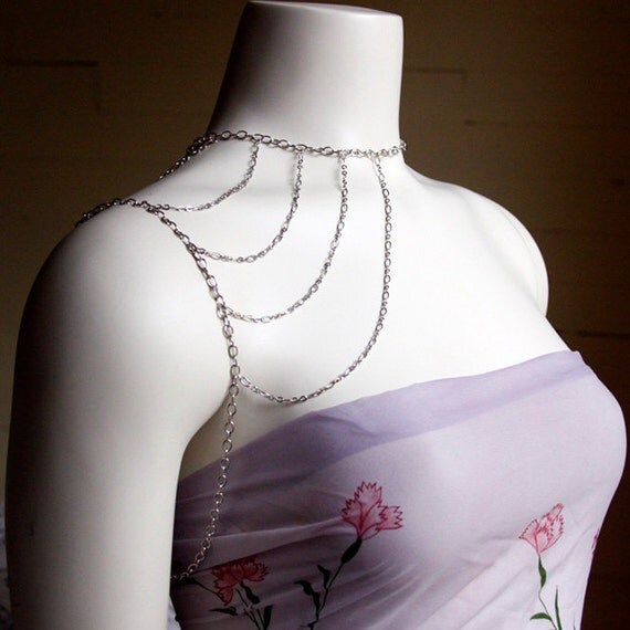 Silver Shoulder Harness Necklace - No. 3